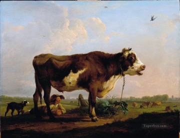 Taureau Vache Bœuf œuvres - Ommeganck Balthazar Paul un taureau